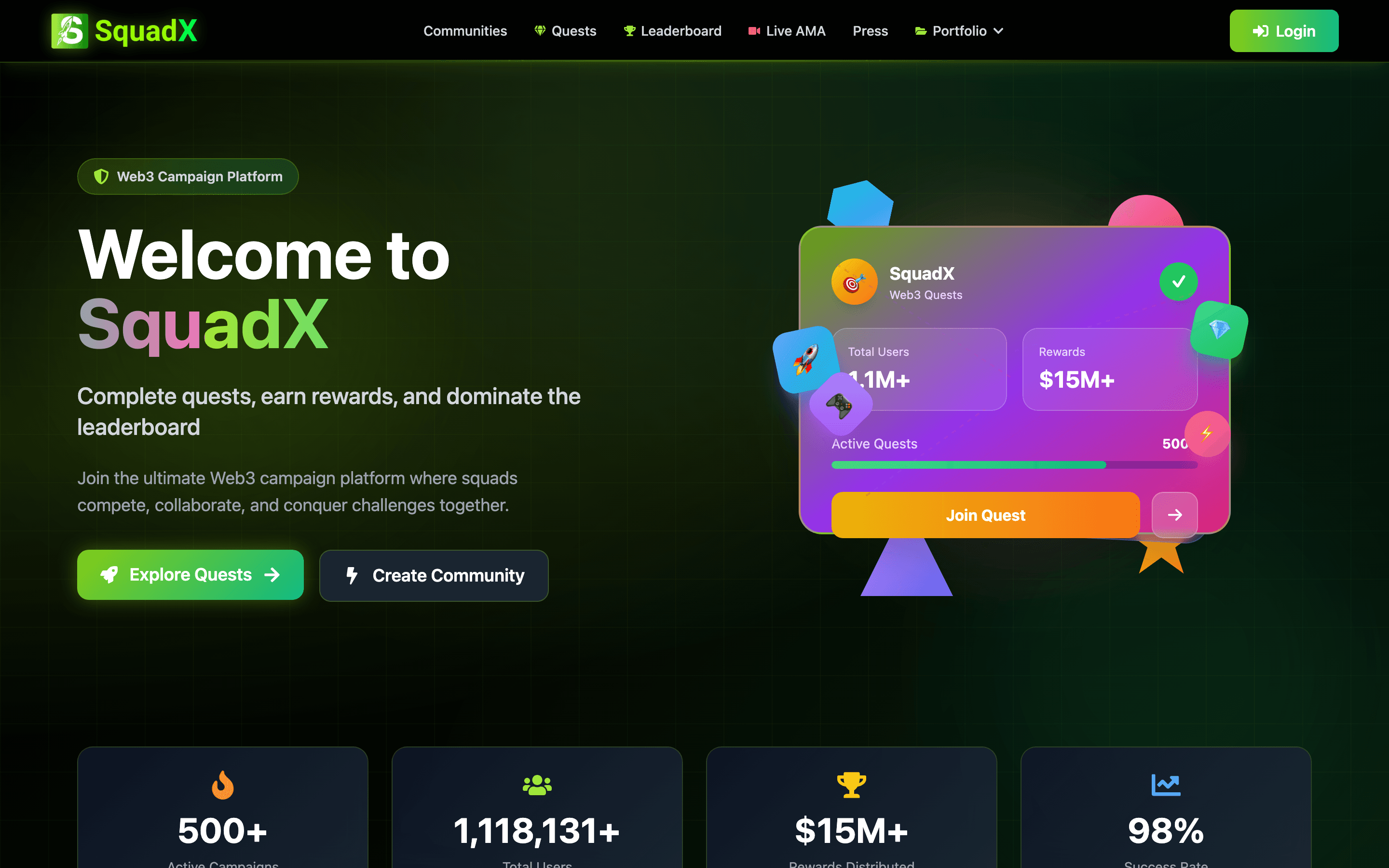 SquadX Quest Platform